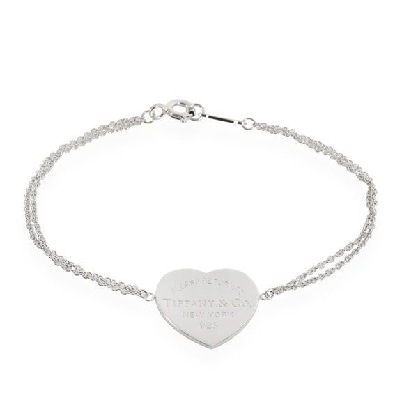 Return to Tiffany™ Heart Tag Bracelet in Silver with a Diamond, Medium