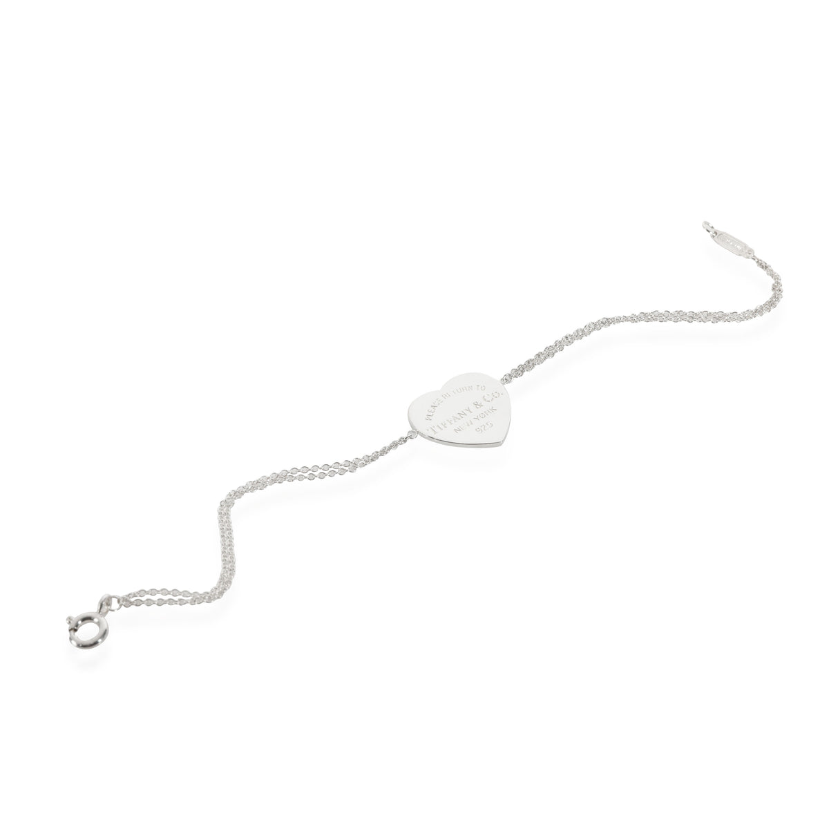 Return to Tiffany™ Heart Tag Bracelet in Silver with a Diamond, Medium