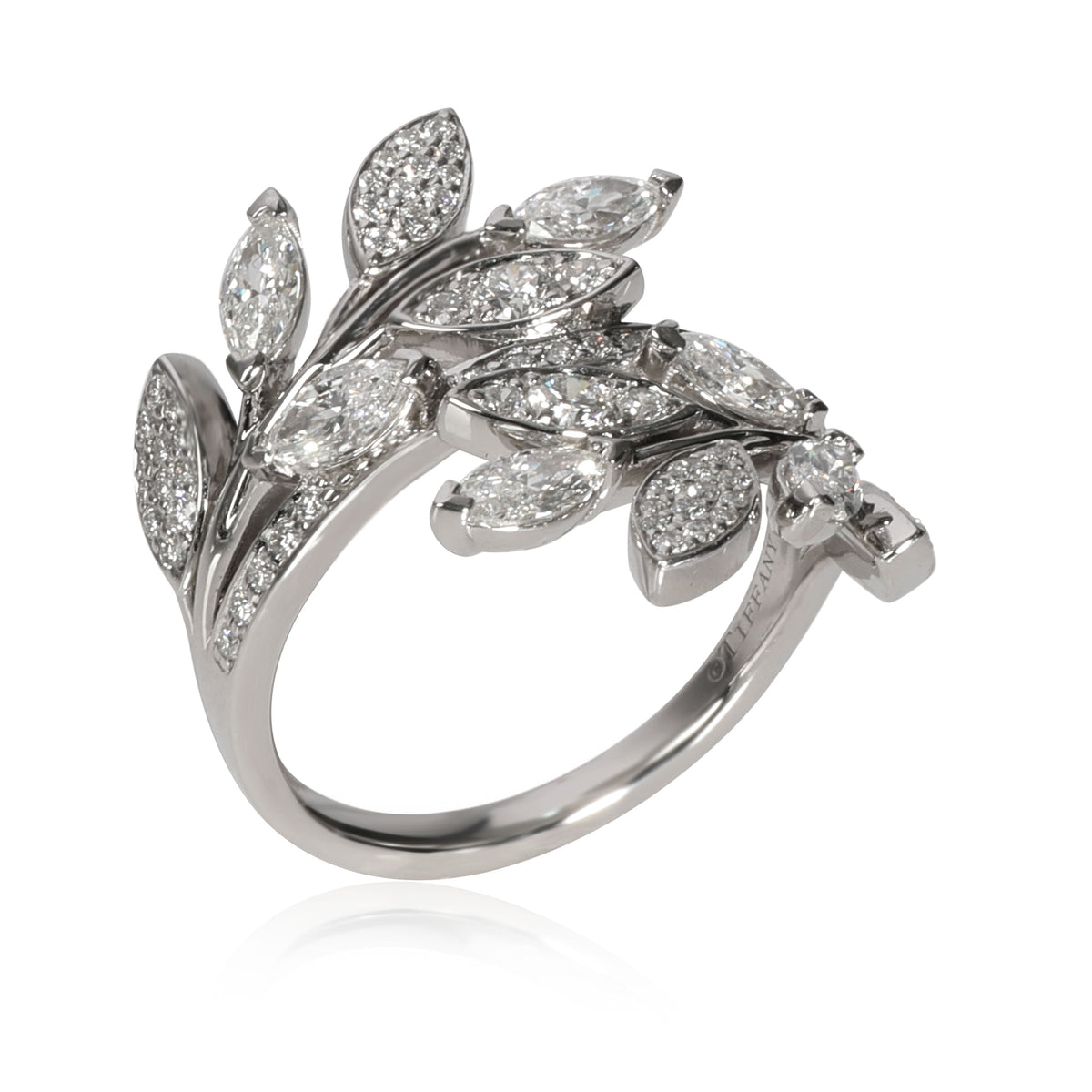 Tiffany & Co. Victoria Vine Diamond Fashion Ring in  Platinum 1.19 CTW