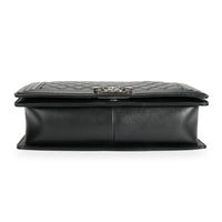 Chanel Black Lambskin Quilted Large Boy Bag