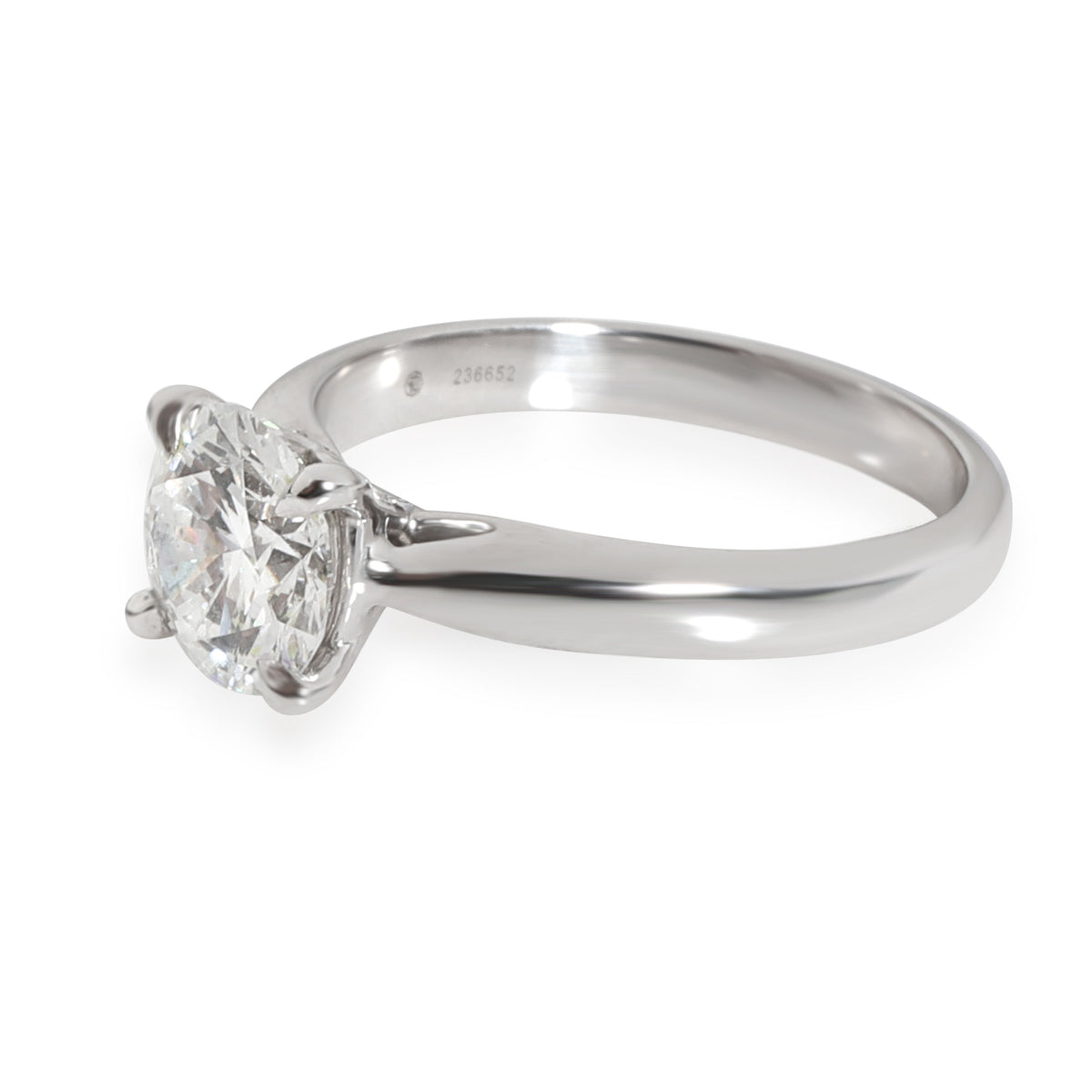 Ritani Diamond Engagement Ring in 14K White Gold/Platinum GIA E VVS2 1.43 CTW