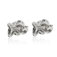 David Yurman Cable X Diamond Stud Earring in  Sterling Silver 0.20 CTW