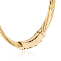 Van Cleef & Arpels Tubogas Vintage Diamond Necklace in 18K Yellow Gold 2.1 CTW