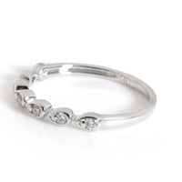 Bezel Set Stackable Diamond Ring in 14KT White Gold 0.17 ctw