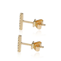 Diamond Bar Earrings in 14K Yellow Gold 0.09 ctw
