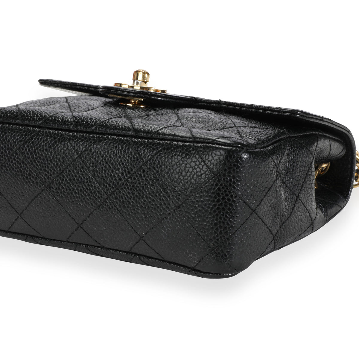 Chanel Black Caviar Quilted Classic Square Mini Flap Bag