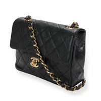 Chanel Black Caviar Quilted Classic Square Mini Flap Bag