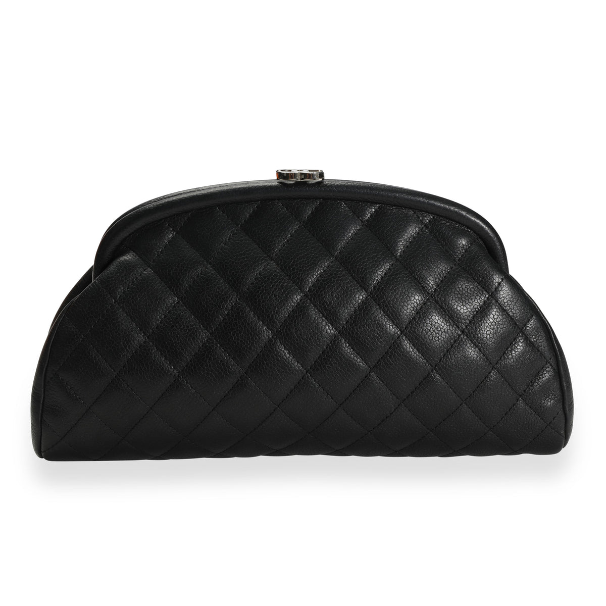 Black Quilted Caviar Leather Timeless Clutch Silver Hardware, 2007, Handbags & Accessories, 2021