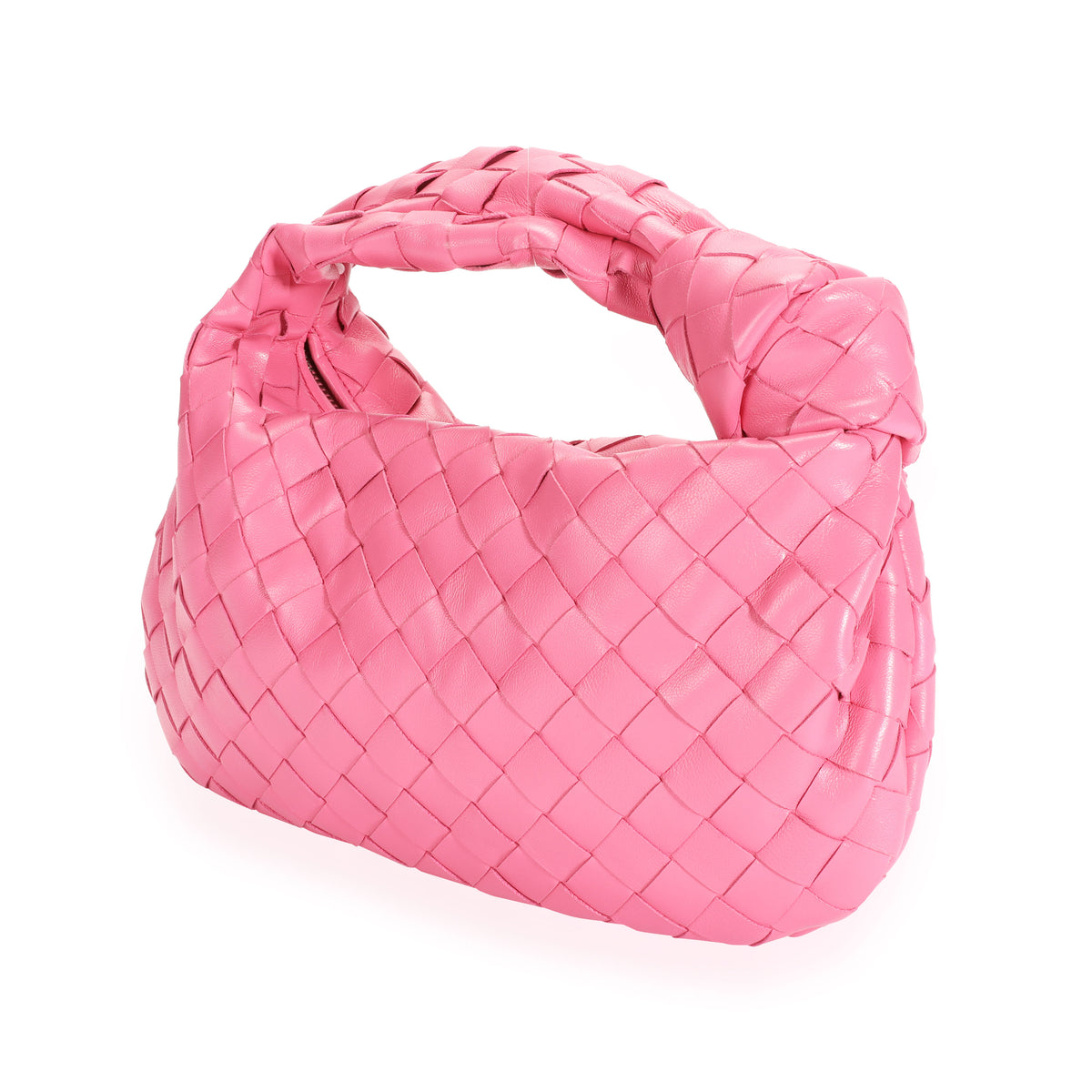 Bottega Veneta Small Pink Intrecciato Square Messenger Bag Bottega