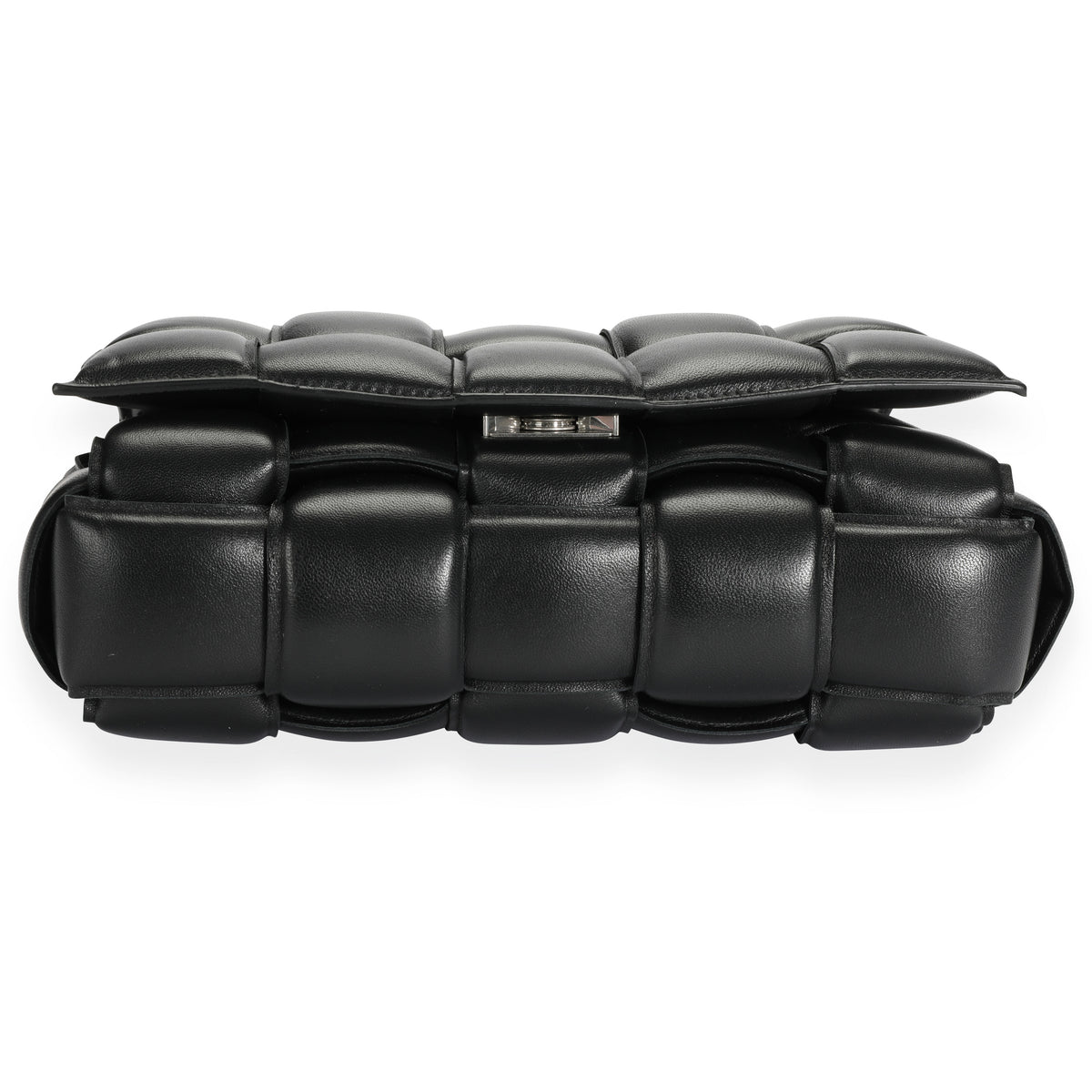 Bottega Veneta Black Maxi Intrecciato Leather Padded Cassette Bag