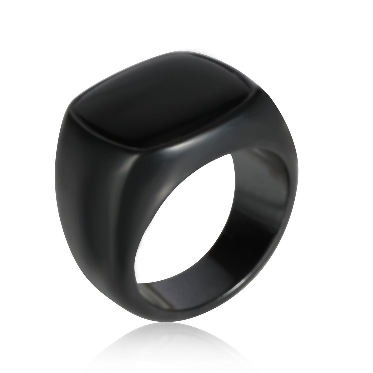 David Yurman Black Onyx Signet Ring in Titanium