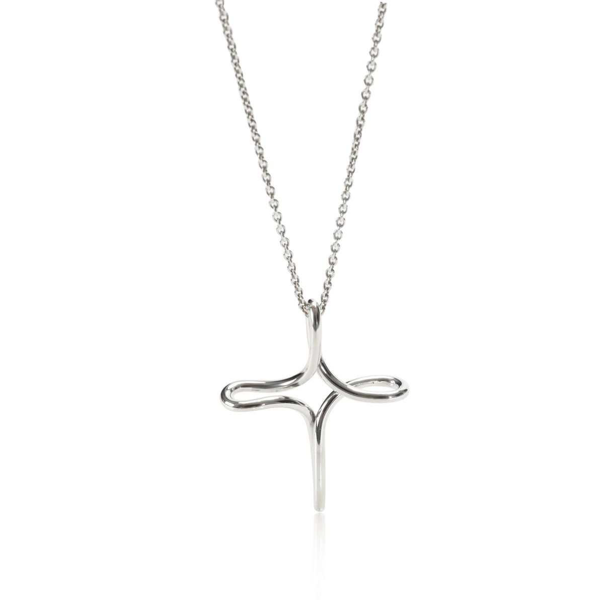 Tiffany & Co. Elsa Peretti Infinity Cross Necklace in  Sterling Silver