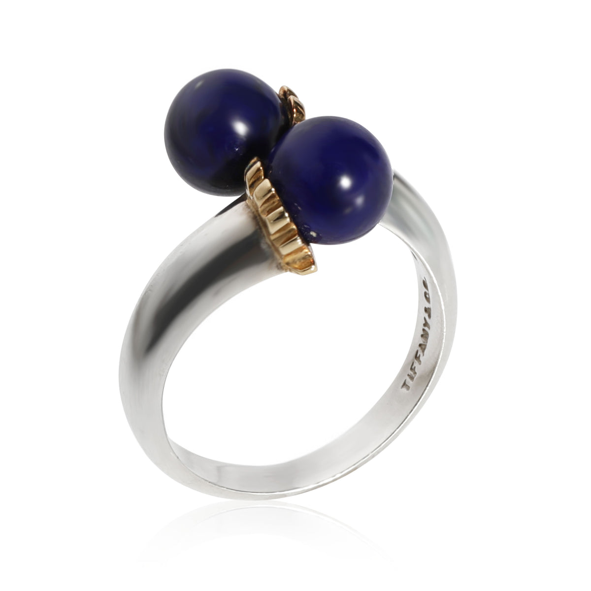 Tiffany & Co. Lapis Ring in 18K Yellow Gold/Sterling Silver