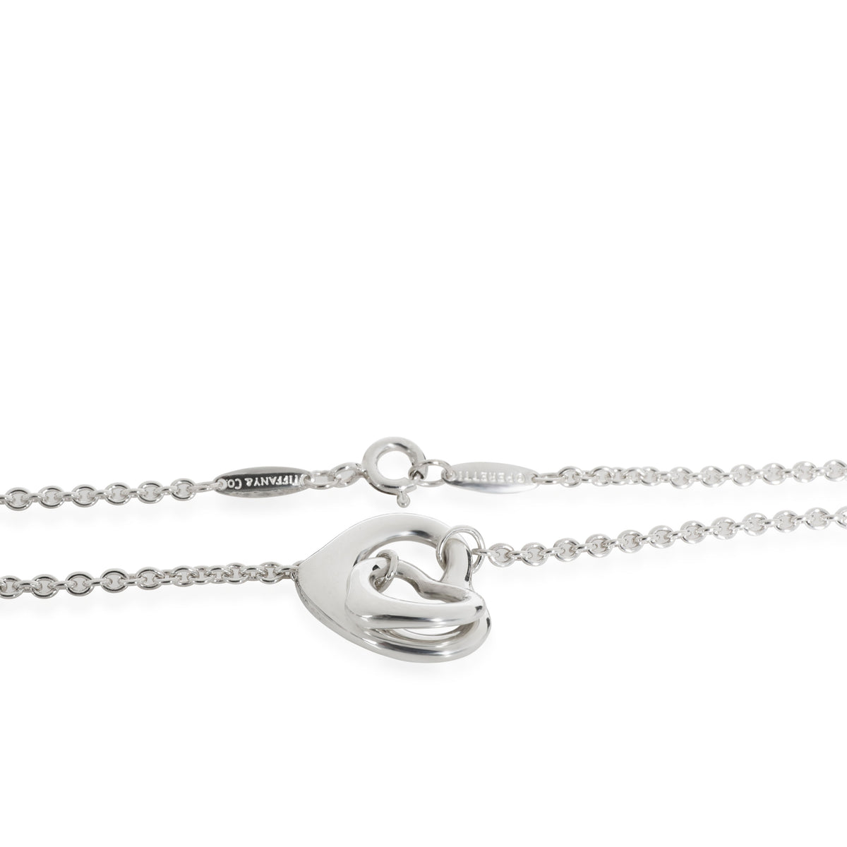 Tiffany & Co. Elsa Peretti Open Heart Lariat Necklace in  Sterling Silver