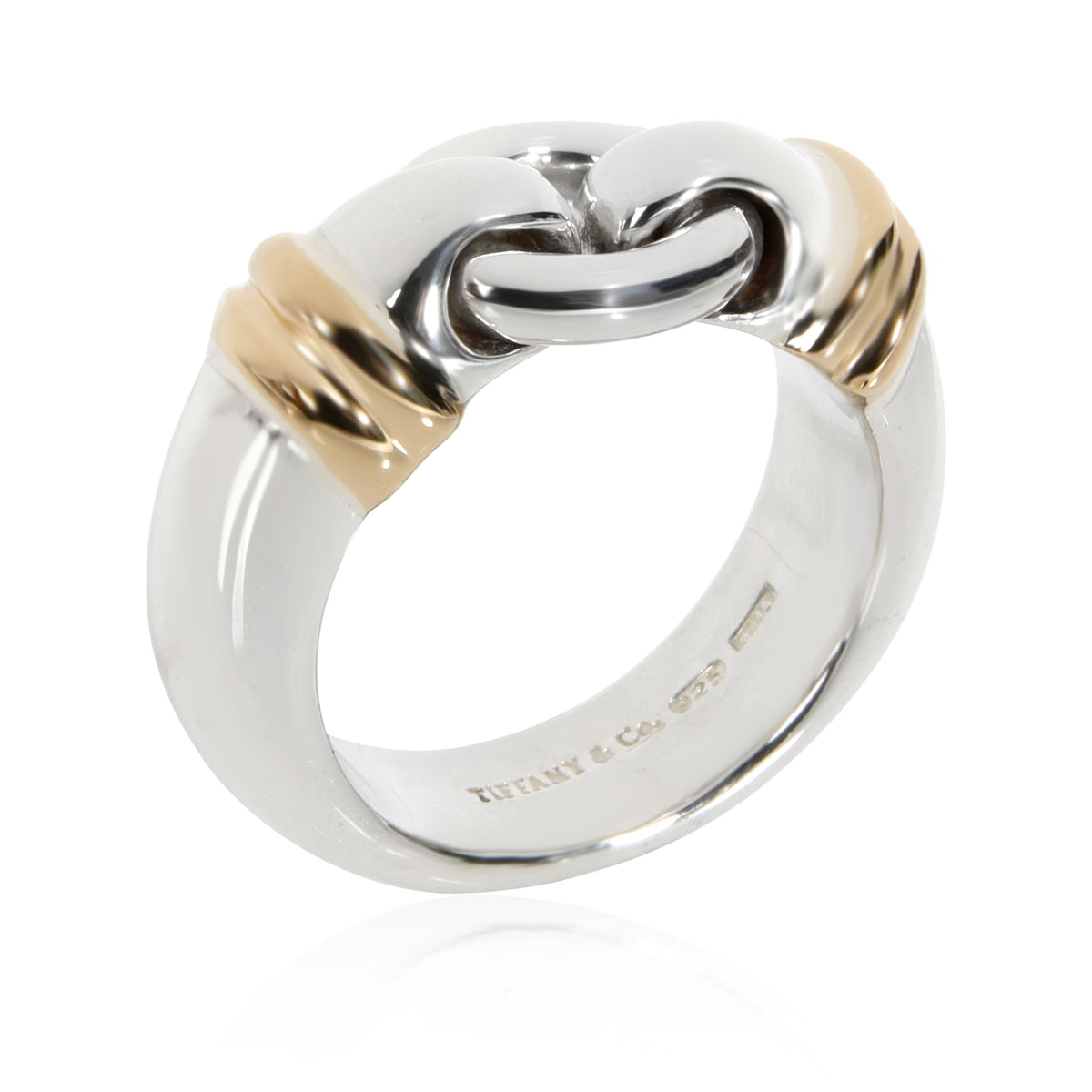 Tiffany & Co. Interlocking Circle Ring in Sterling Silver with Gold Accents