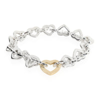 Tiffany & Co. Interlocking Hearts Bracelet in 18K Yellow Gold/Sterling Silver