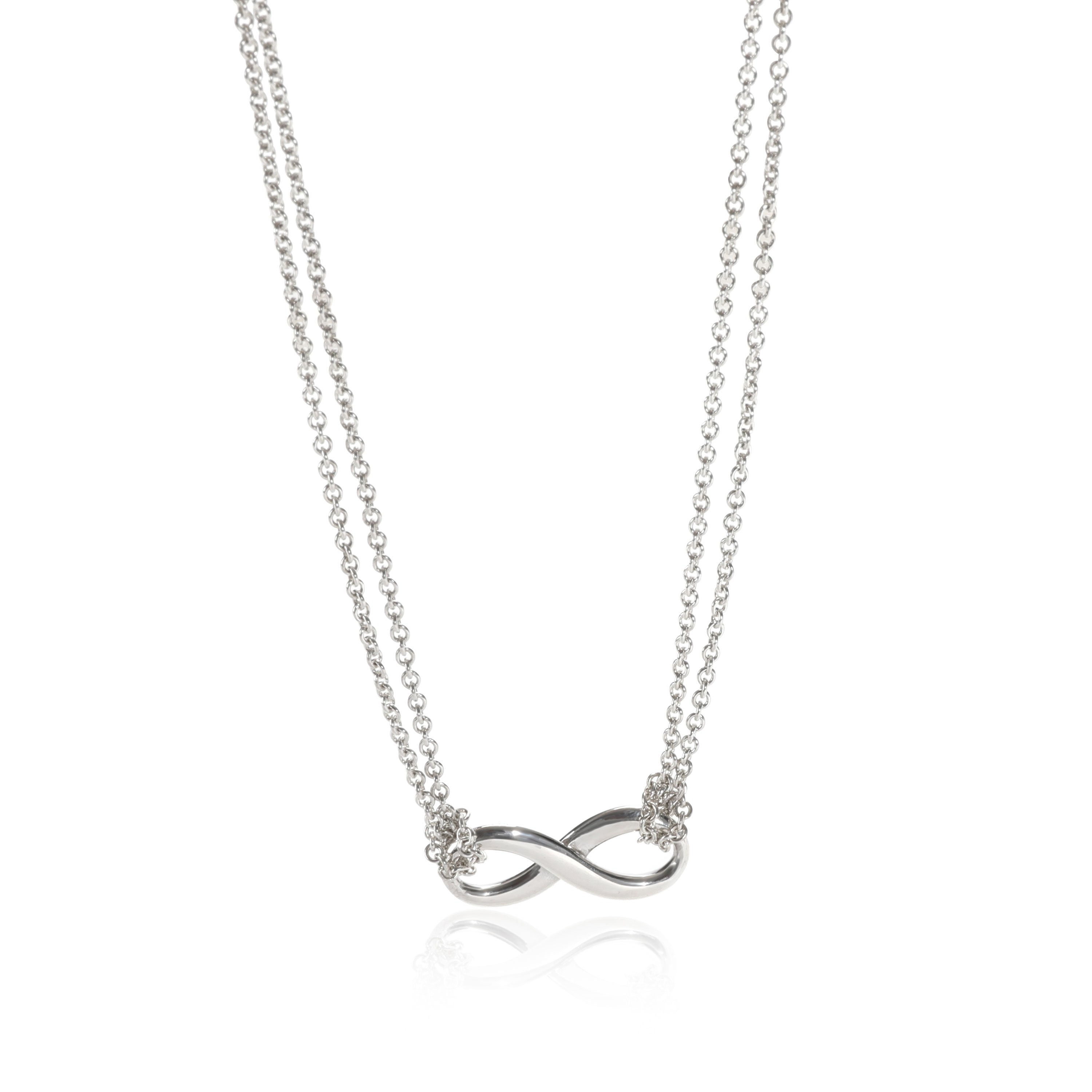 Tiffany & Co. Double Strand Sterling Silver Infinity Necklace 16.5” | eBay