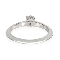 Tiffany & Co. Solitaire Diamond Engagement Ring in Platinum G VVS2 0.21 CTW