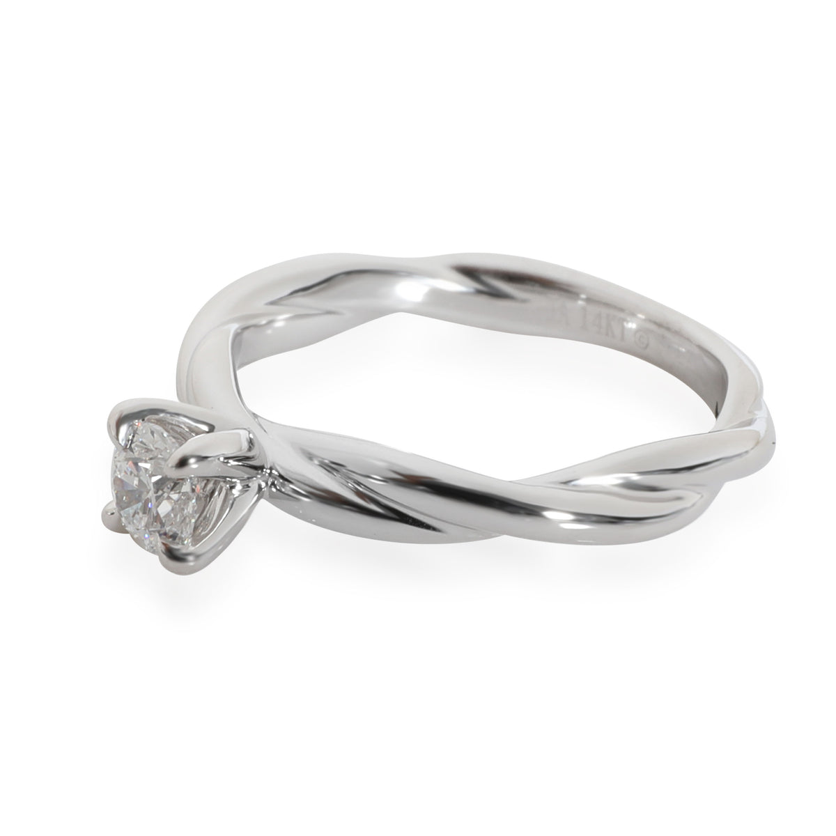 James Allen Diamond Solitaire Ring in 14K White Gold GIA D IF 0.30 CTW