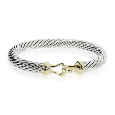 David Yurman Cable Hook Bangle in 14K Yellow Gold/Sterling Silver