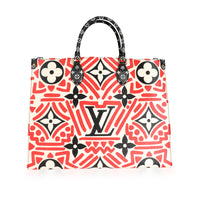 Louis Vuitton Cream & Red Monogram Giant LV Crafty Onthego GM