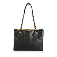 Chanel Black Quilted Lambskin Large Shopping Bag