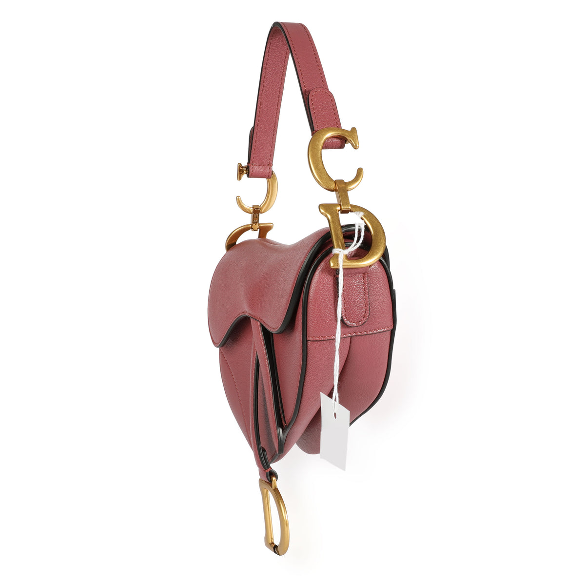 Dior Mallow Rose Shiny Goatskin Leather Mini Saddle Bag, myGemma