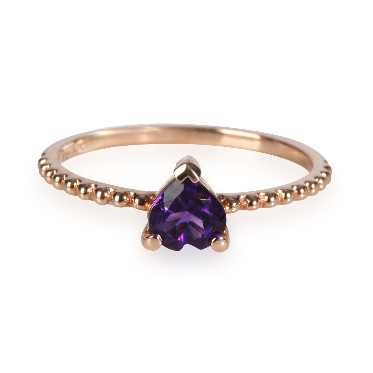 My Story Amethyst Heart Ring in 14K Rose Gold