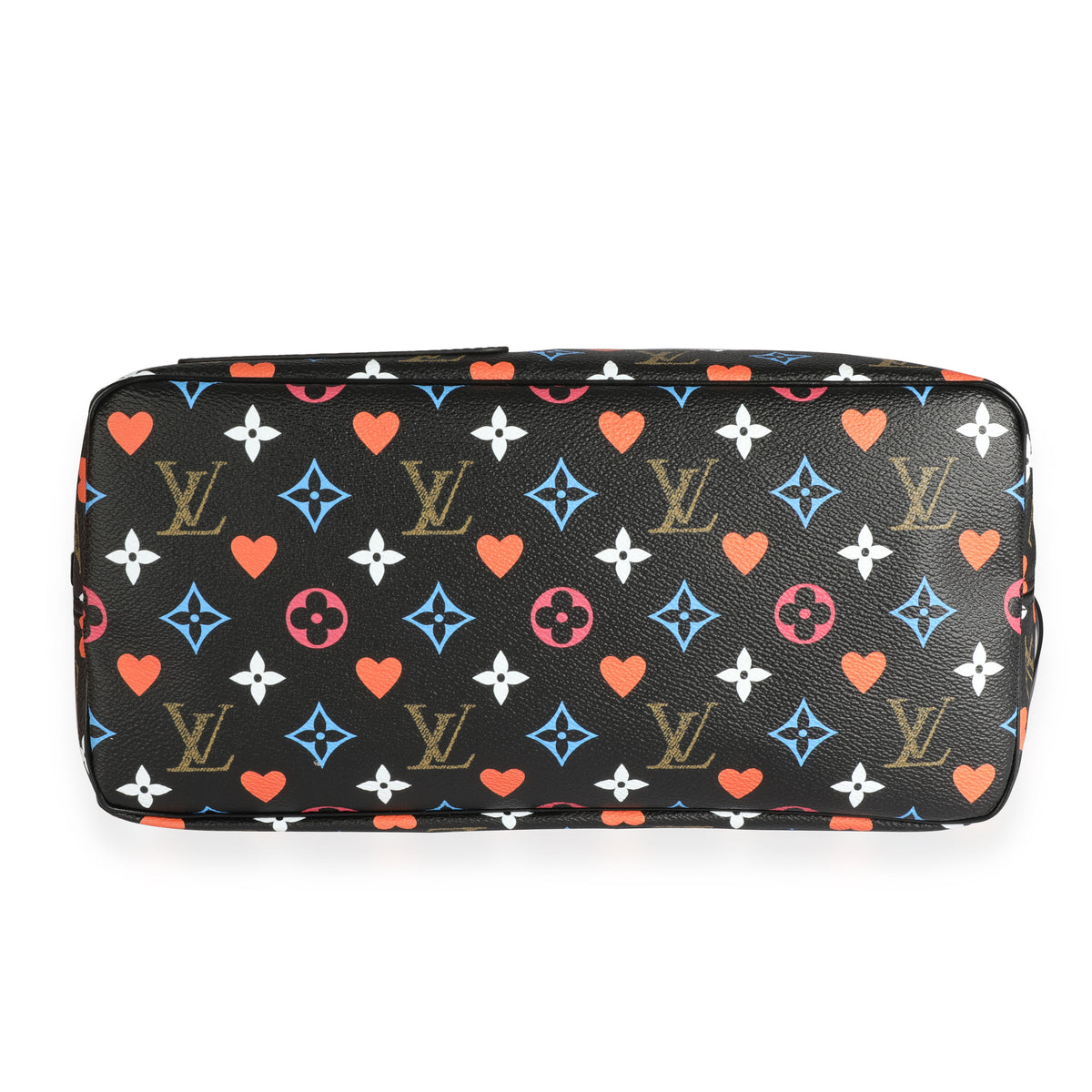Louis Vuitton Rare Game On Multicolor Black Neverfull MM with