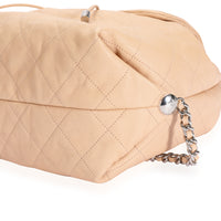 Chanel Peach Quilted Calfskin Braided with Style Backpack