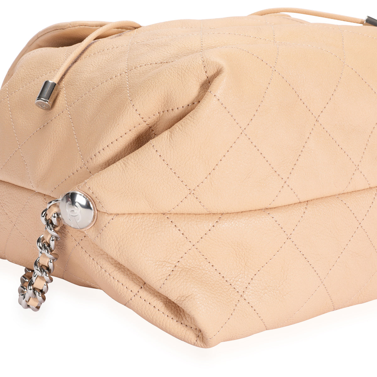 Chanel Peach Quilted Calfskin Braided with Style Backpack