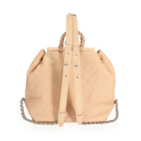 Chanel Peach Quilted Calfskin Braided with Style Backpack