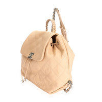 Chanel Peach Quilted Calfskin Braided with Style Backpack