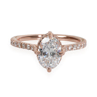 James Allen Oval Diamond Engagement Ring in 14K Rose Gold GIA D VVS1 1.42 CTW