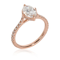 James Allen Oval Diamond Engagement Ring in 14K Rose Gold GIA D VVS1 1.42 CTW