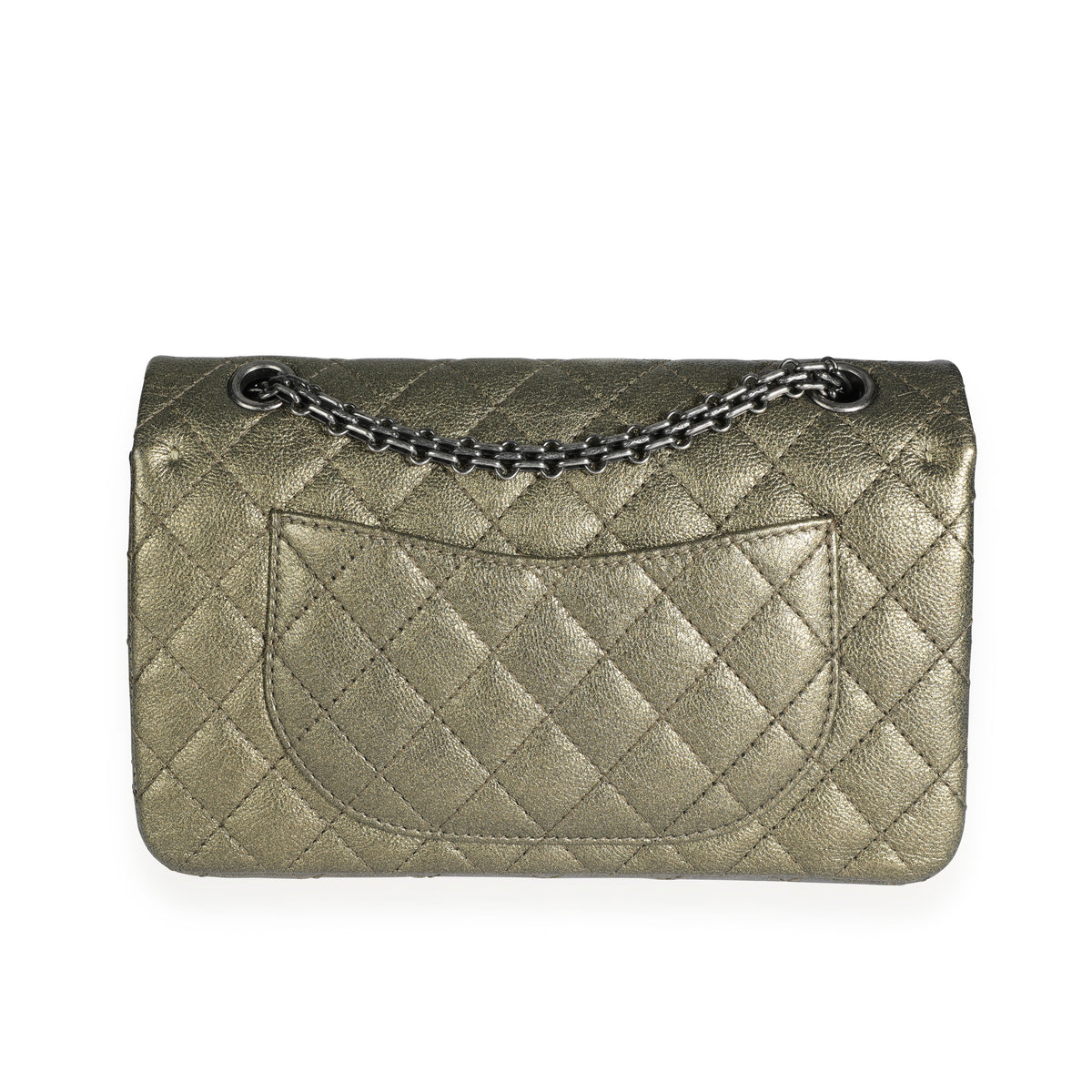 Chanel Gold Quilted Calfskin Reissue 2.55 225 Double Flap Bag