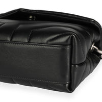 Saint Laurent Black Matelassé Leather Loulou Toy Bag