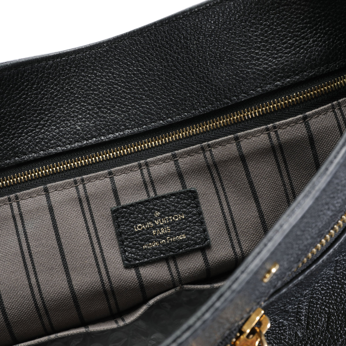 Louis Vuitton Black Monogram Empreinte Spontini Bag by WP Diamonds