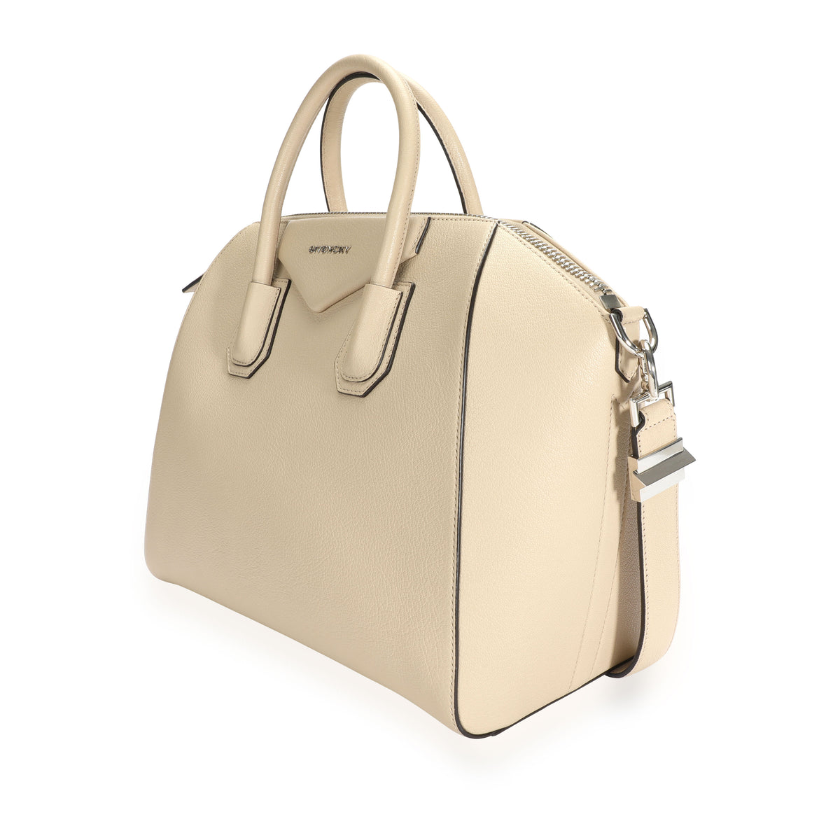 Givenchy Beige Grained Leather Medium Antigona Bag