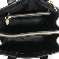 Versace Black Patent Leather Vanitas Icon Micro Tote