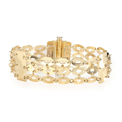 Oval Link Chain-Mail Bracelet in 18K Yellow Gold