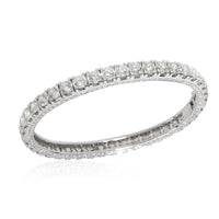 GIA Certified Diamond Eternity Bangle in 18K White Gold G-H I1 15.73 CTW