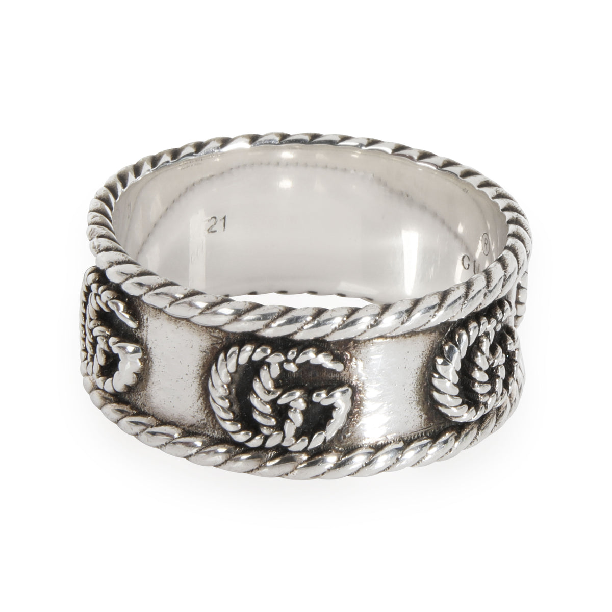 Gucci Marmont Logo Band in  Sterling Silver