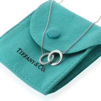 Tiffany & Co. Interlocking Circle Diamond Pendant in 18K White Gold 0.20 CTW