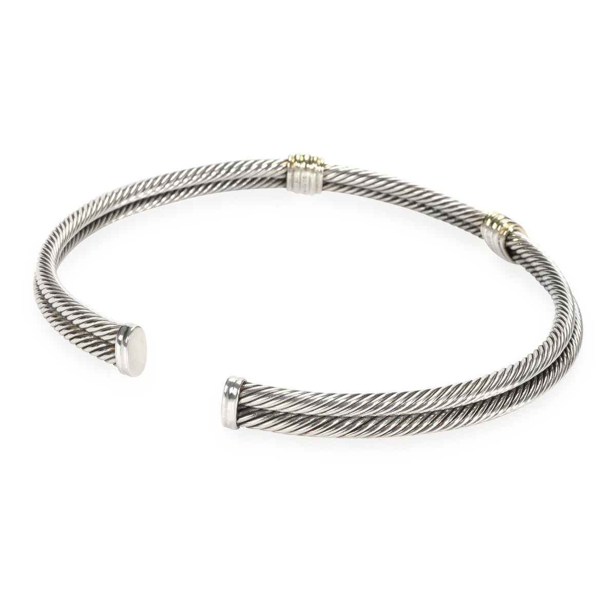 David Yurman Cable Iolite Choker Necklace in 14K Yellow Gold/Sterling Silver