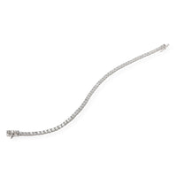 Four Prong Diamond Tennis Bracelet in 14K White Gold 4.22 CTW