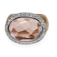 Pomellato Iceberg Morganite &  Diamond Ring, 18K Matte Yellow Gold 1.18 Ctw