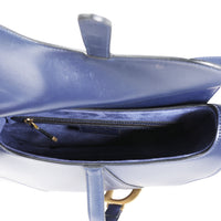 Dior Navy Leather Saddle Bag