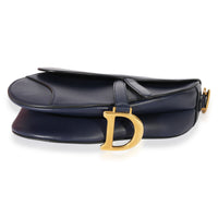 Dior Navy Leather Saddle Bag