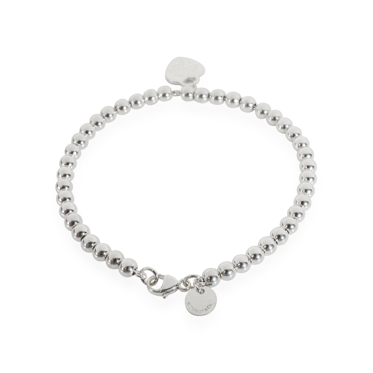 TReturn to Tiffany Heart Tag Bead Bracelet in  Sterling Silver